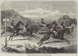 Salisbury Races, Start for the Wiltshire Stakes by George Bouverie Goddard